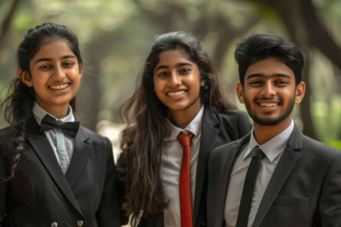 three-people-posing-photo-with-one-wearing-tie-other-with-other-smiling
